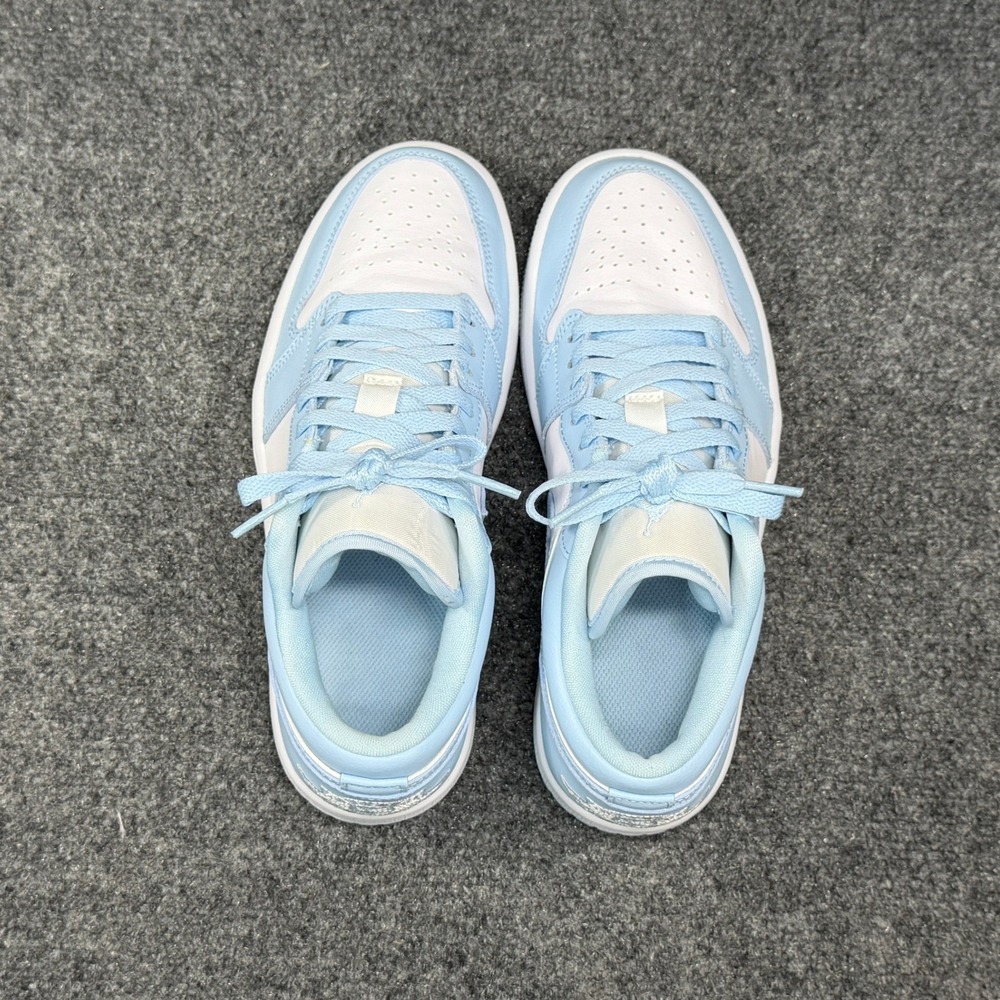 Jordan 1 Low Shoes Women's 8 White Ice Blue Retro Athletic Basketball Sneakers - Picture 8 of 11